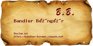 Bandler Böngér névjegykártya